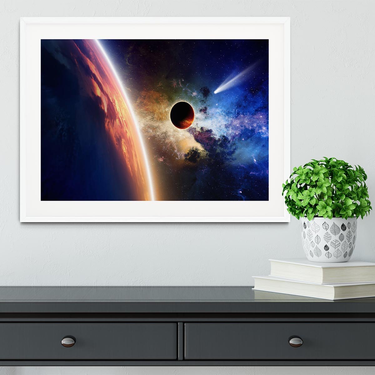 Abstract scientific background Framed Print - Canvas Art Rocks - 5