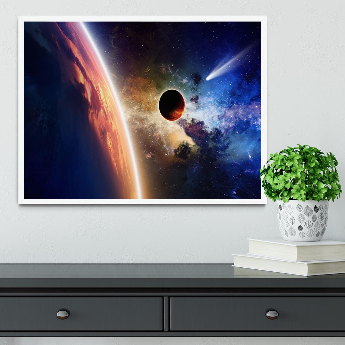 Abstract scientific background Framed Print - Canvas Art Rocks -6