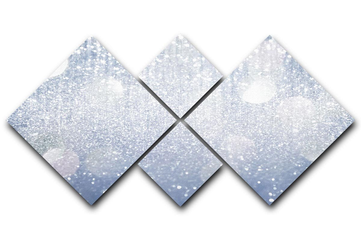 Abstract silver lights 4 Square Multi Panel Canvas  - Canvas Art Rocks - 1
