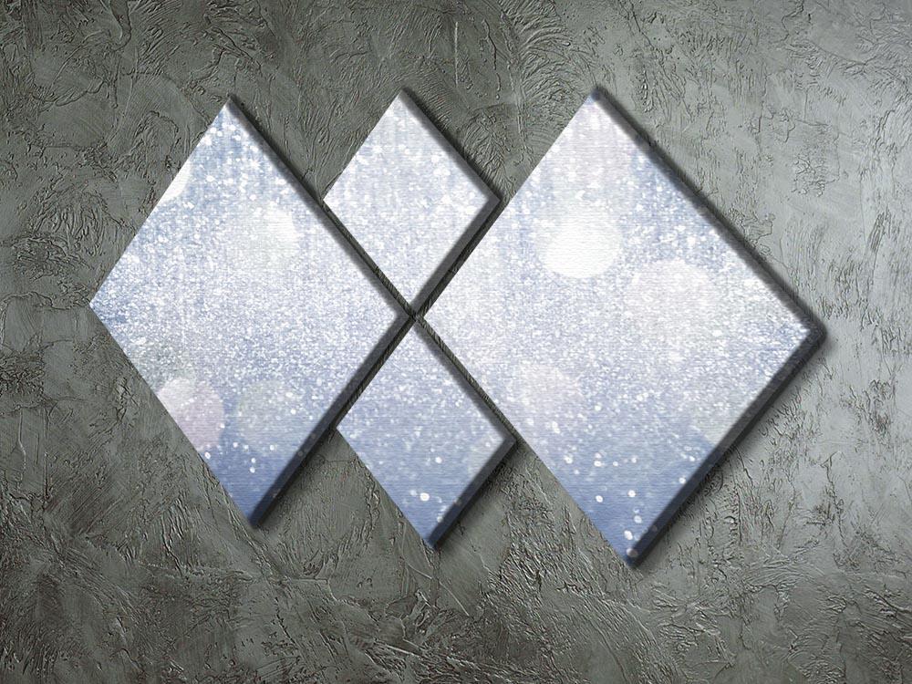 Abstract silver lights 4 Square Multi Panel Canvas  - Canvas Art Rocks - 2