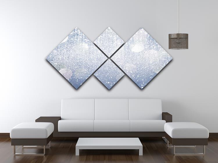 Abstract silver lights 4 Square Multi Panel Canvas  - Canvas Art Rocks - 3