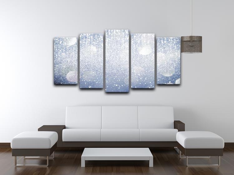 Abstract silver lights 5 Split Panel Canvas  - Canvas Art Rocks - 3