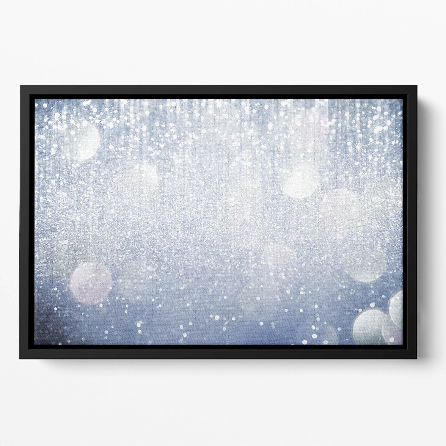 Abstract silver lights Floating Framed Canvas