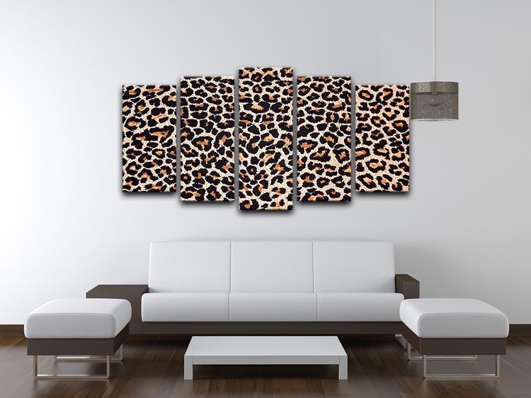 Abstract texture of leopard 5 Split Panel Canvas  - Canvas Art Rocks - 3