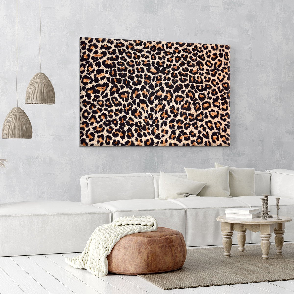 Abstract texture of leopard Canvas Print or Poster