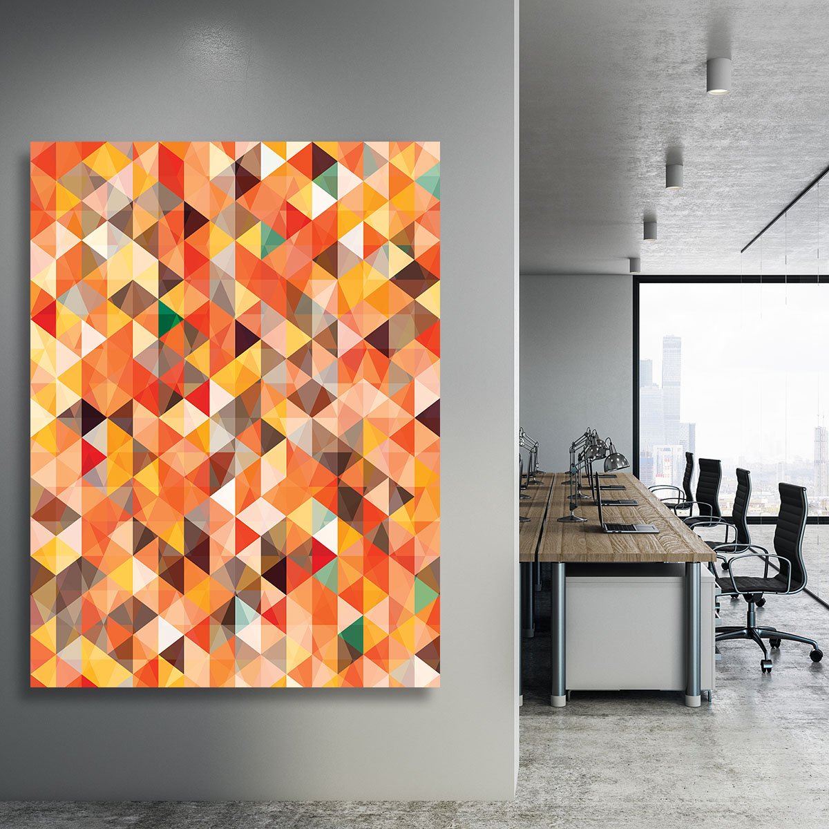 Abstract triangle seamless Canvas Print or Poster