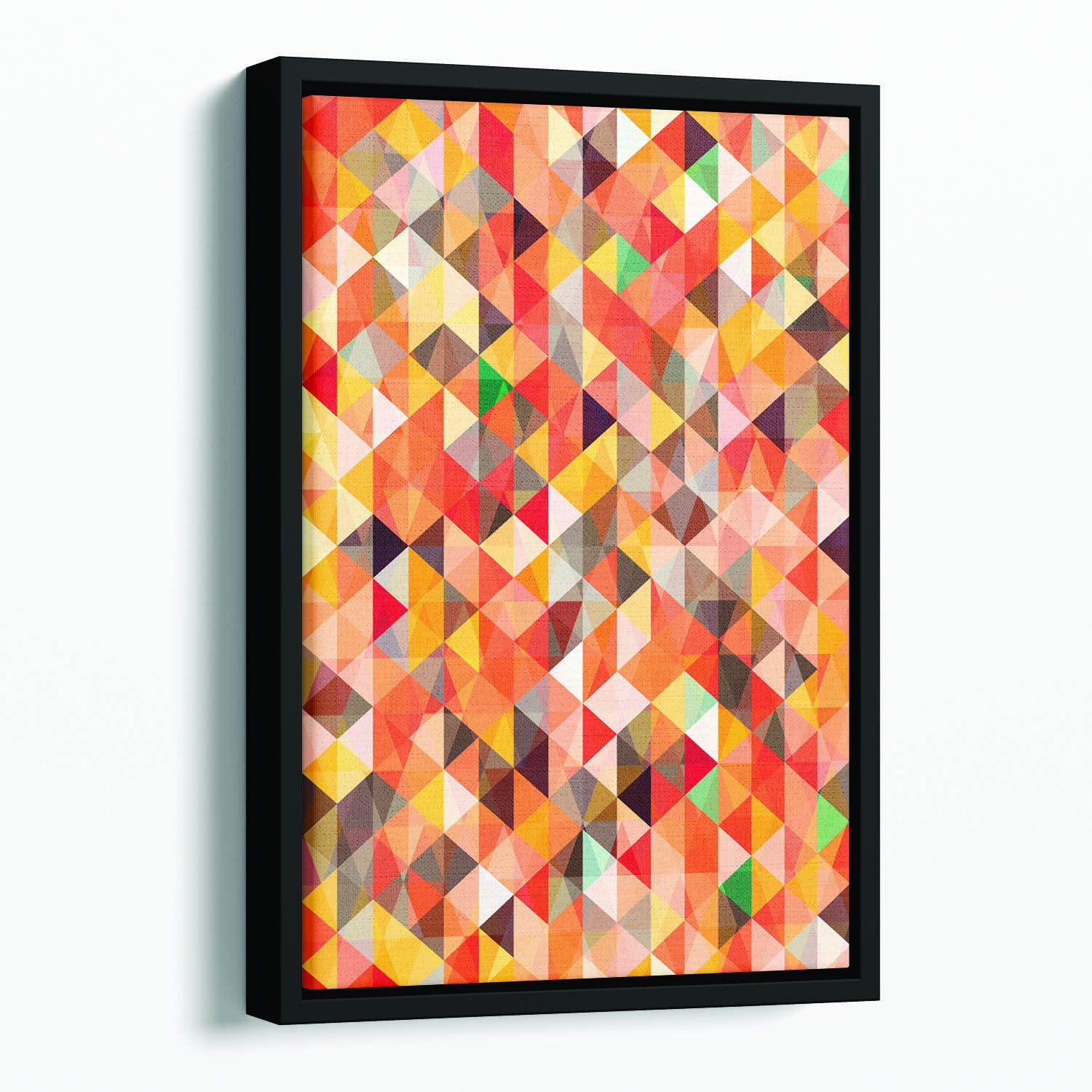 Abstract triangle seamless Floating Framed Canvas
