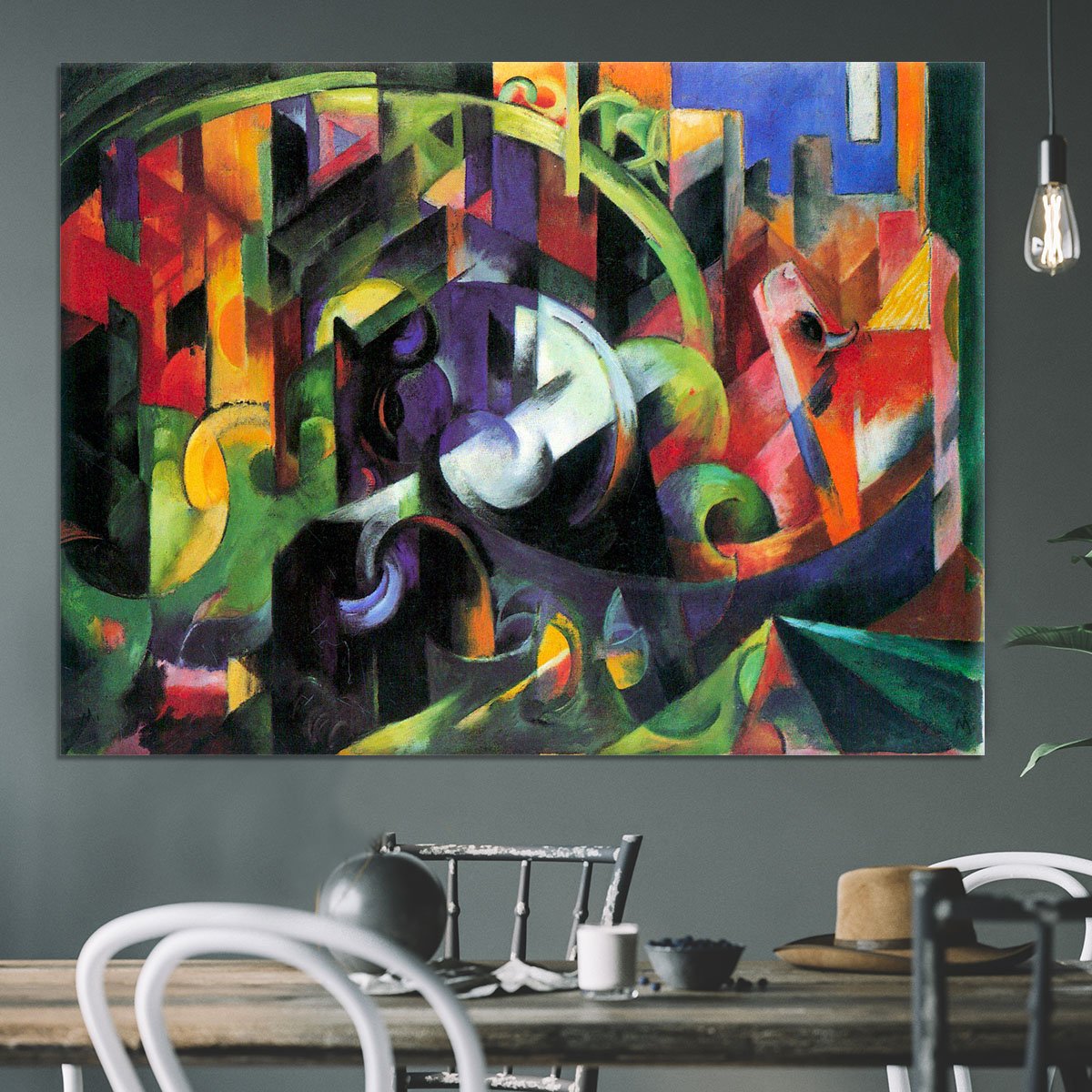 Abstract with cattle by Franz Marc Canvas Print or Poster