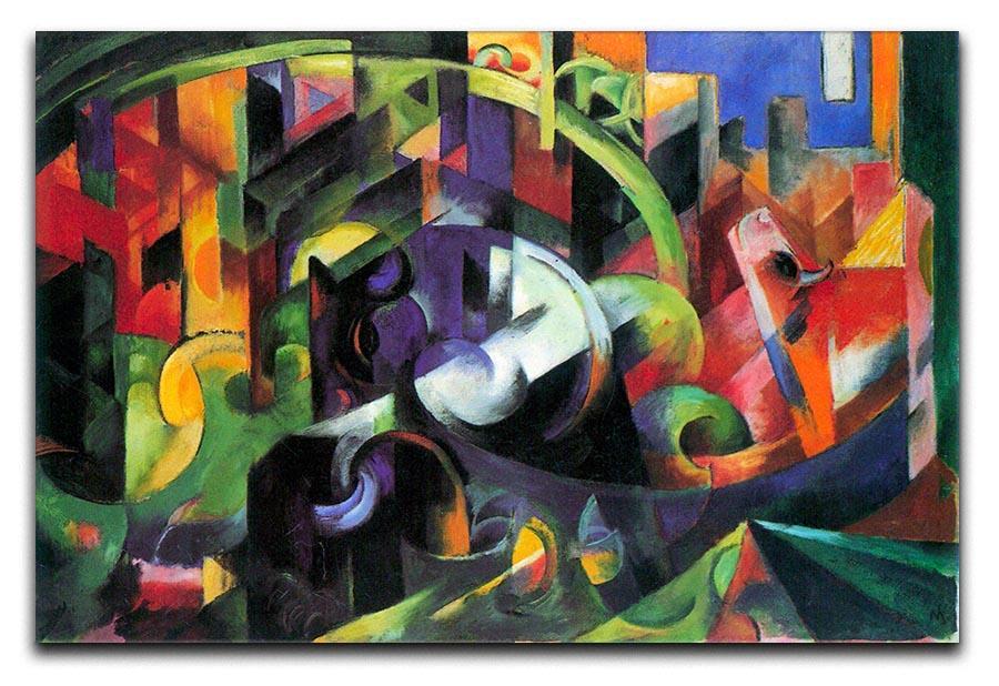 Abstract with cattle by Franz Marc Canvas Print or Poster  - Canvas Art Rocks - 1