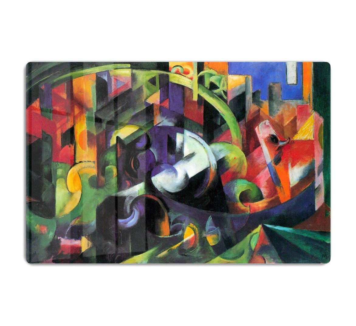 Abstract with cattle by Franz Marc HD Metal Print