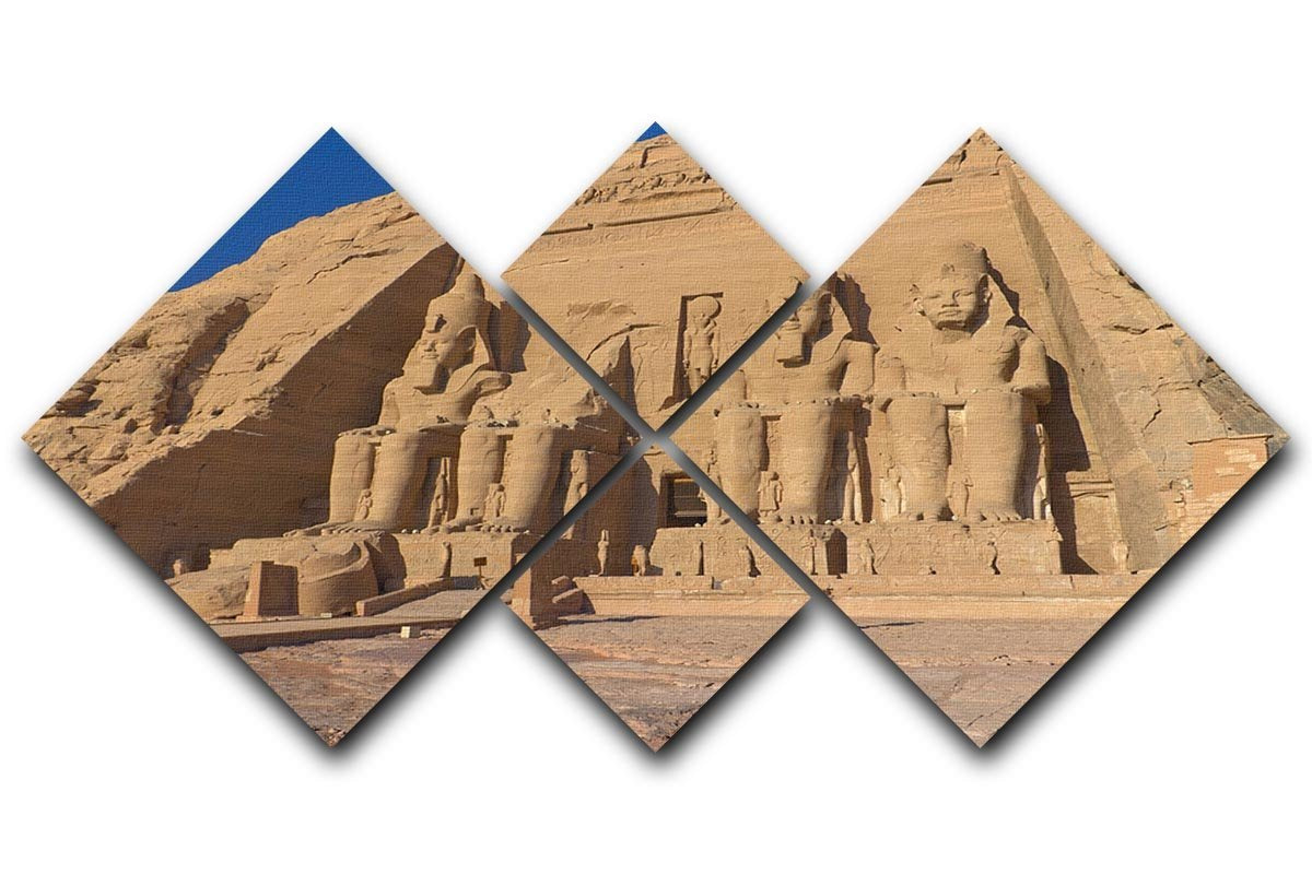 Abu Simbel Temple of King Ramses II 4 Square Multi Panel Canvas  - Canvas Art Rocks - 1