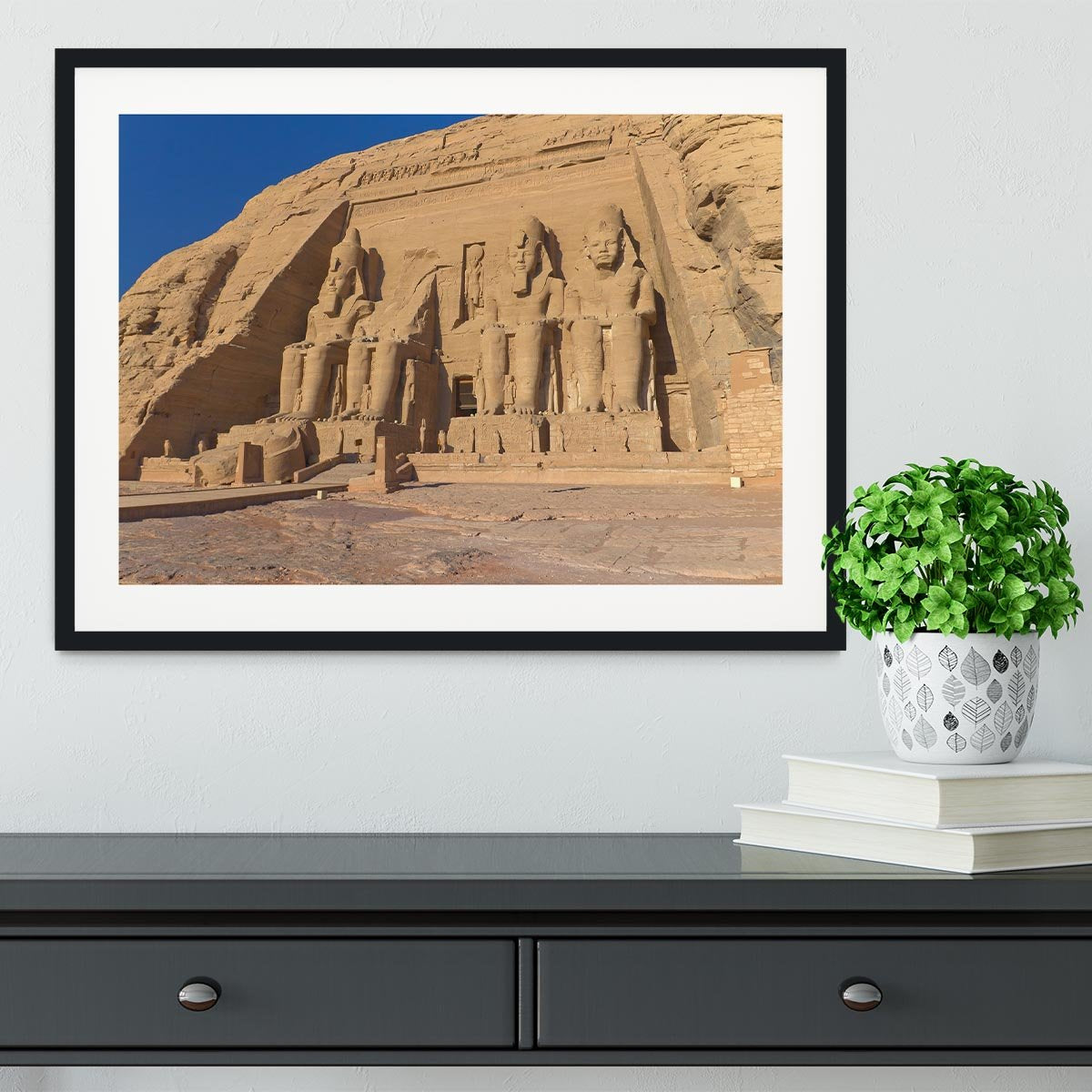 Abu Simbel Temple of King Ramses II Framed Print - Canvas Art Rocks - 1