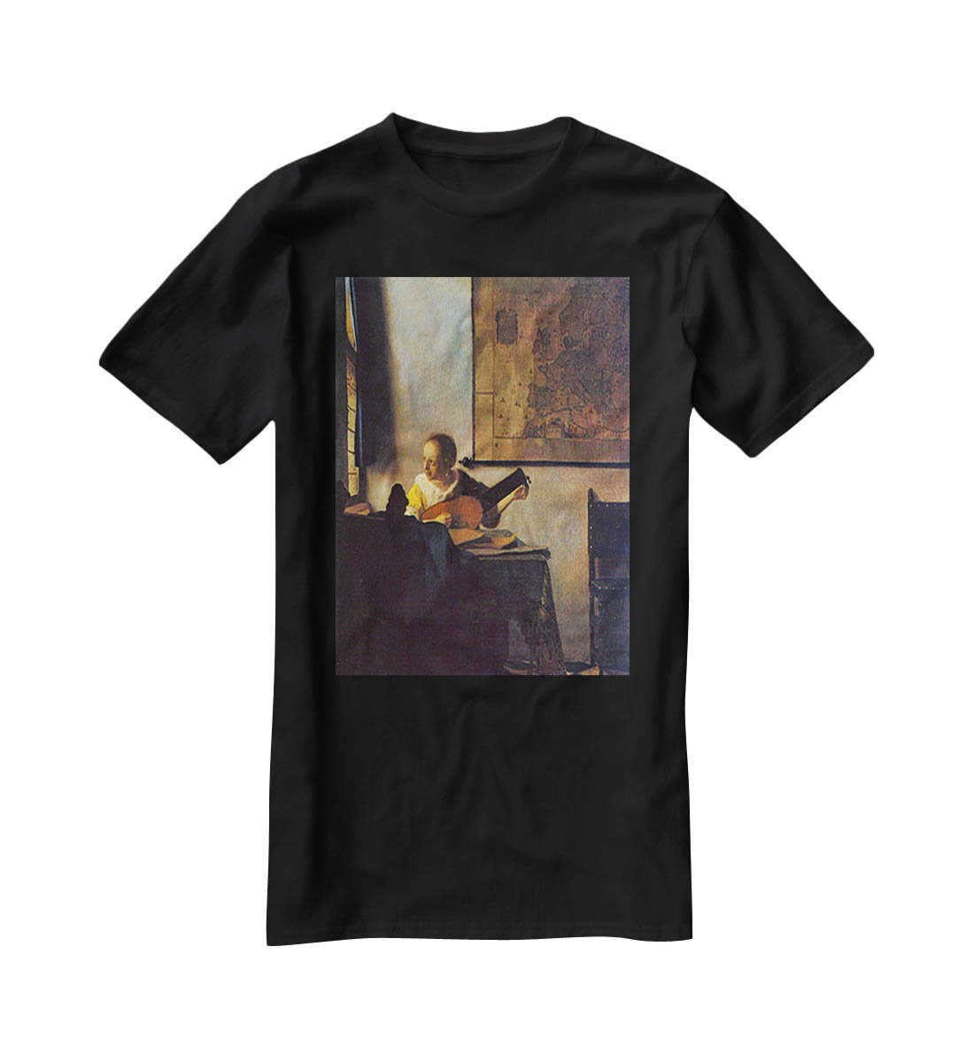 According to the player by Vermeer T-Shirt - Canvas Art Rocks - 1