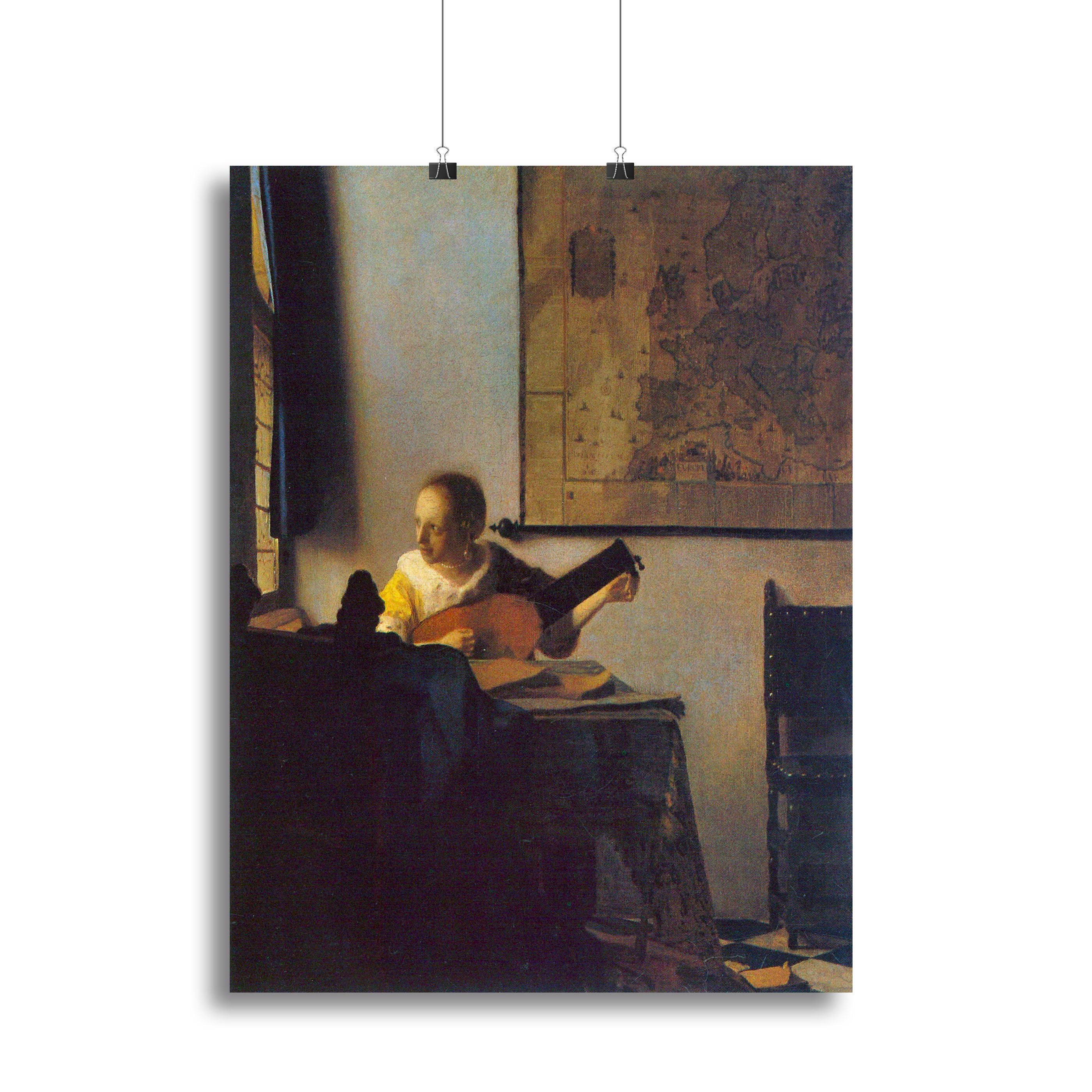 According to the player by Vermeer Canvas Print or Poster