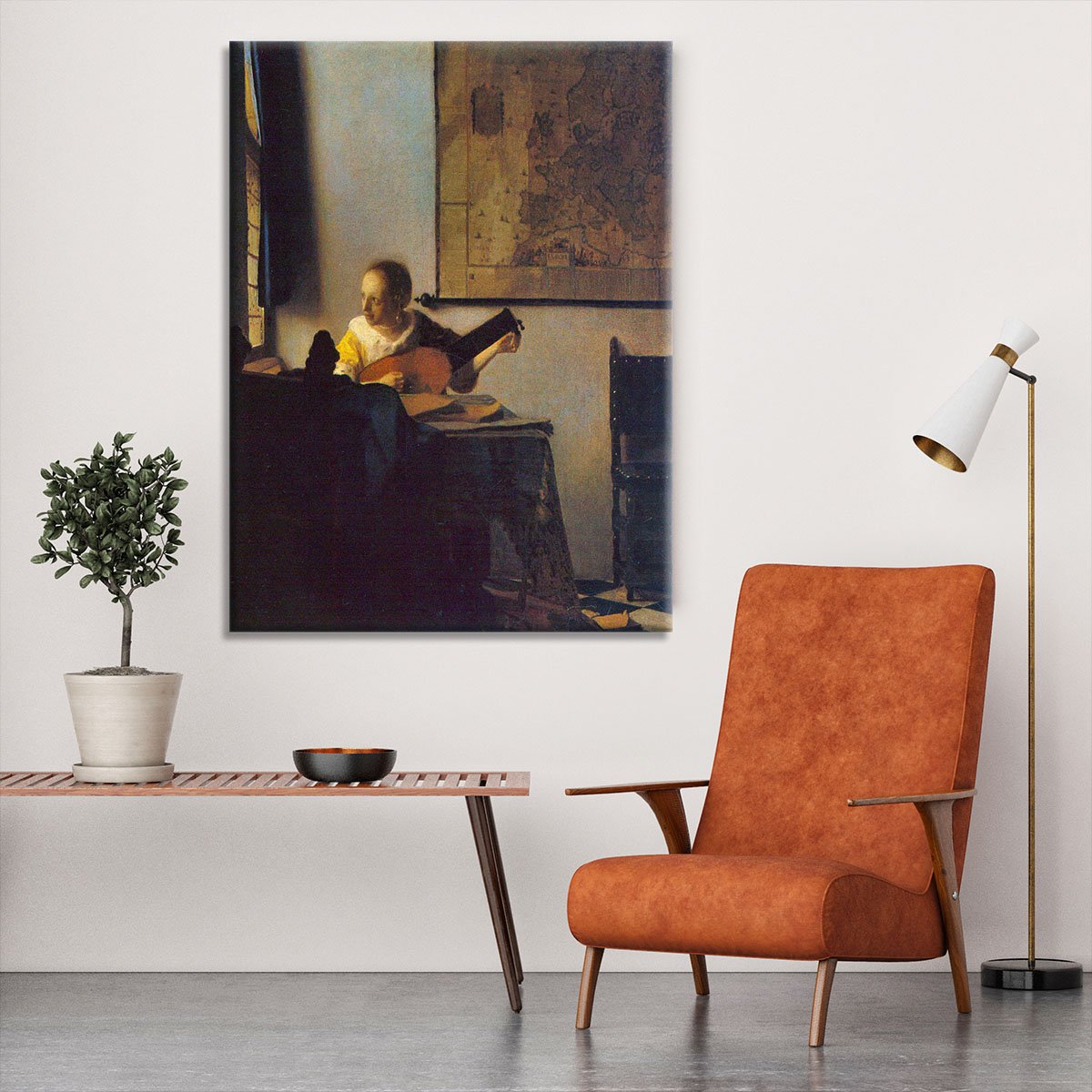 According to the player by Vermeer Canvas Print or Poster