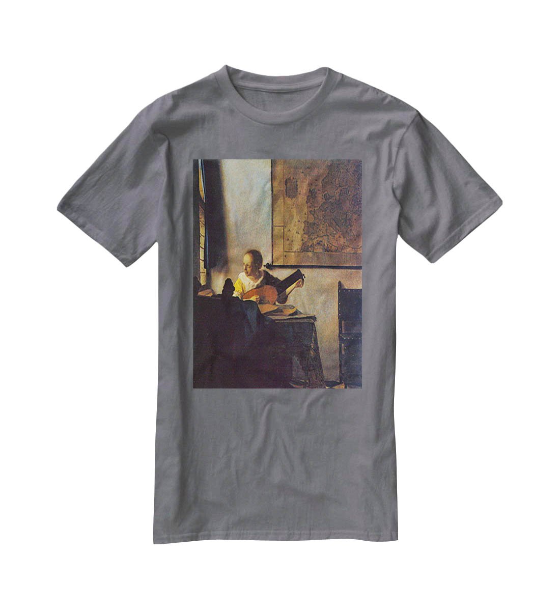 According to the player by Vermeer T-Shirt - Canvas Art Rocks - 3