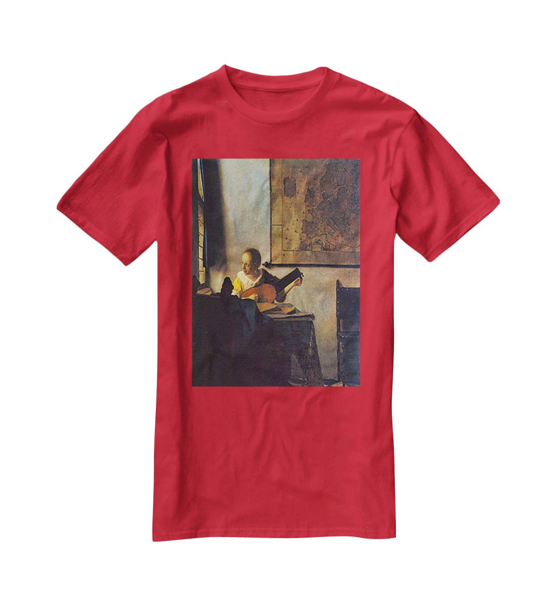 According to the player by Vermeer T-Shirt - Canvas Art Rocks - 4