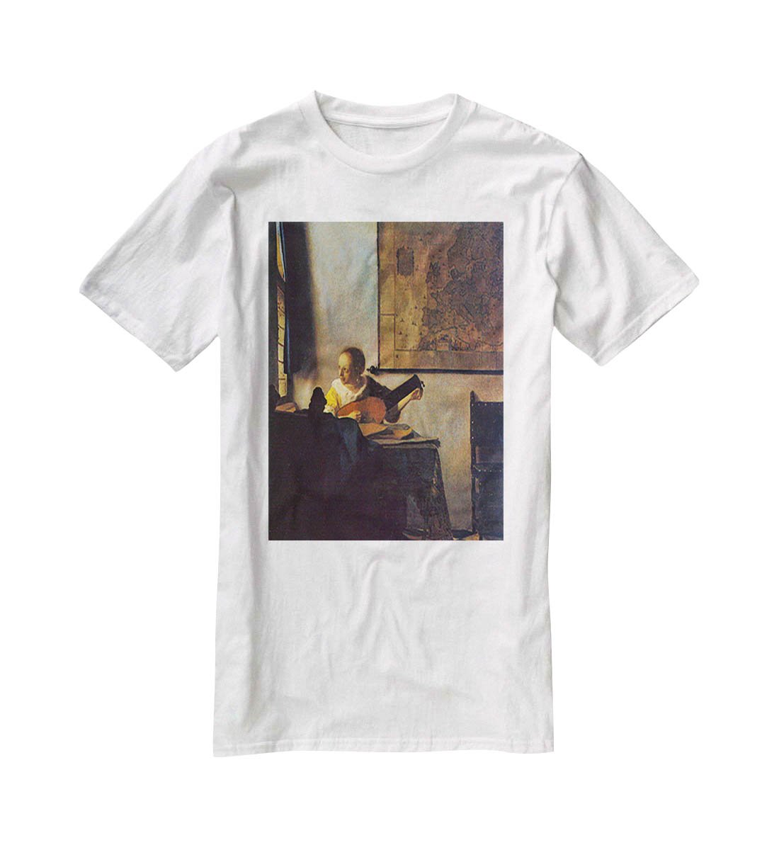 According to the player by Vermeer T-Shirt - Canvas Art Rocks - 5