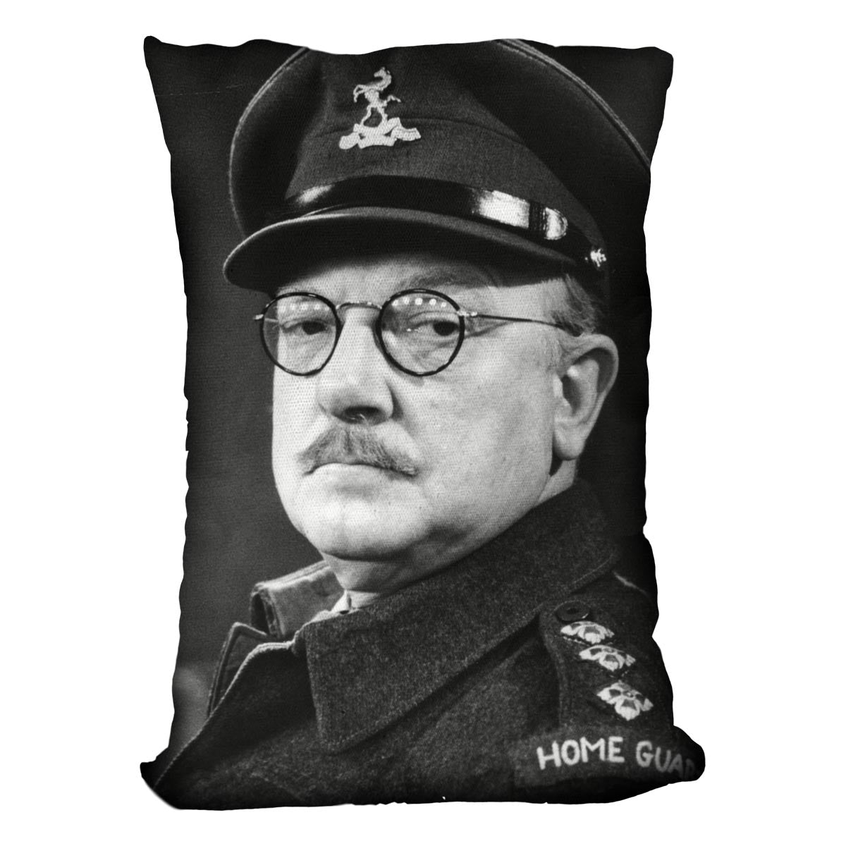 Actor Arthur Lowe as Captain Mainwaring Cushion