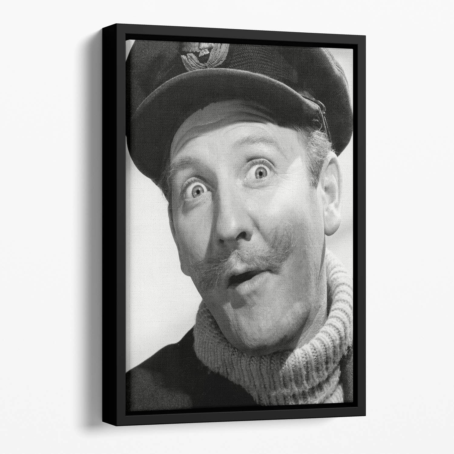 Actor Leslie Phillips Floating Framed Canvas