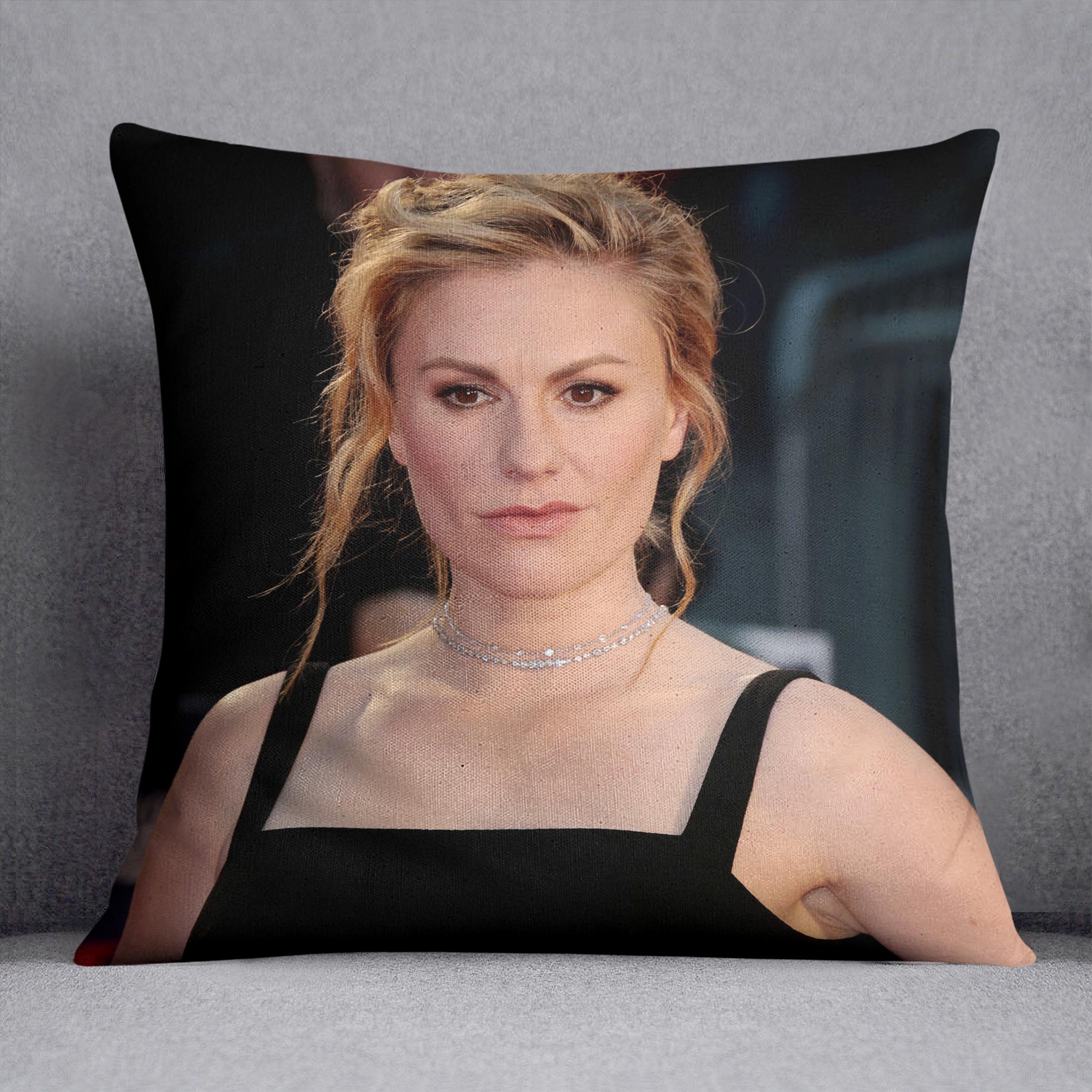 Actress Anna Paquin Cushion - Canvas Art Rocks - 1