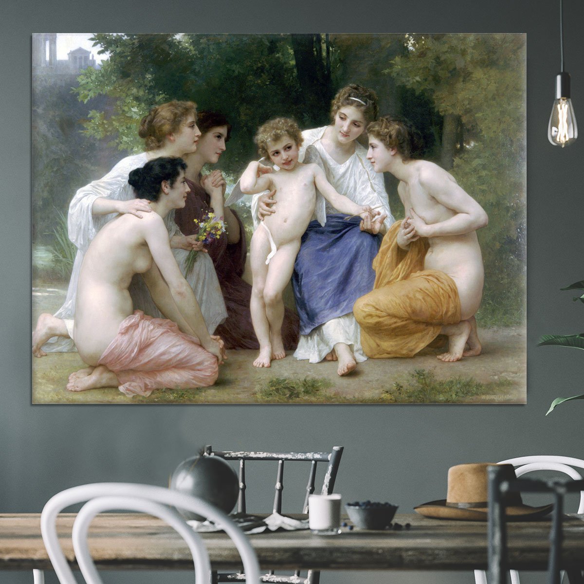 Admiration By Bouguereau Canvas Print or Poster