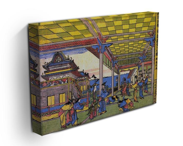 Advent of Urashima at the Dragon palace by Hokusai Canvas Print or Poster - Canvas Art Rocks - 3