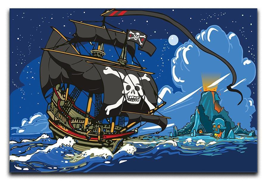 Adventure Time Pirate Ship Sailing Canvas Print or Poster  - Canvas Art Rocks - 1
