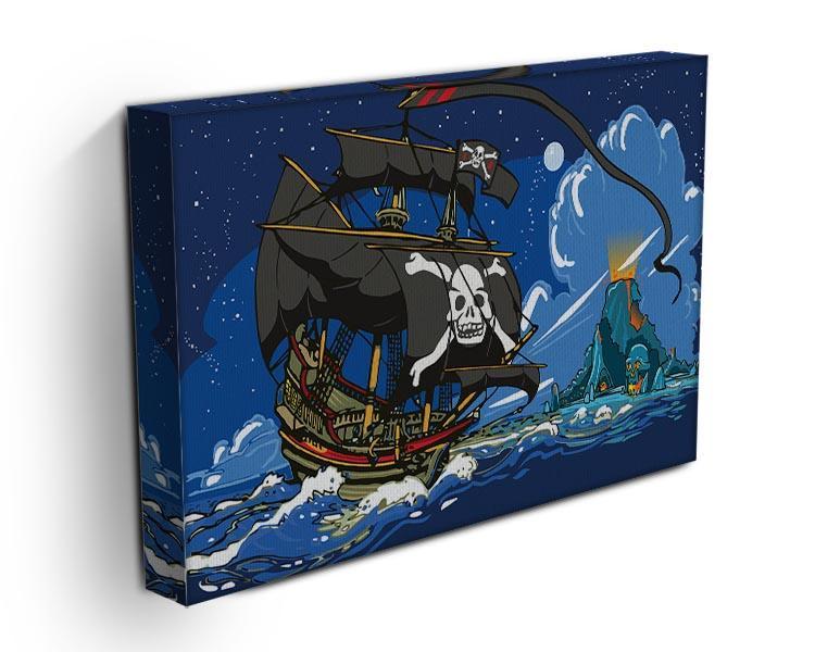 Adventure Time Pirate Ship Sailing Canvas Print or Poster - Canvas Art Rocks - 3