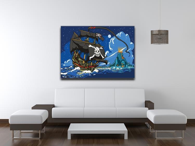 Adventure Time Pirate Ship Sailing Canvas Print or Poster - Canvas Art Rocks - 4