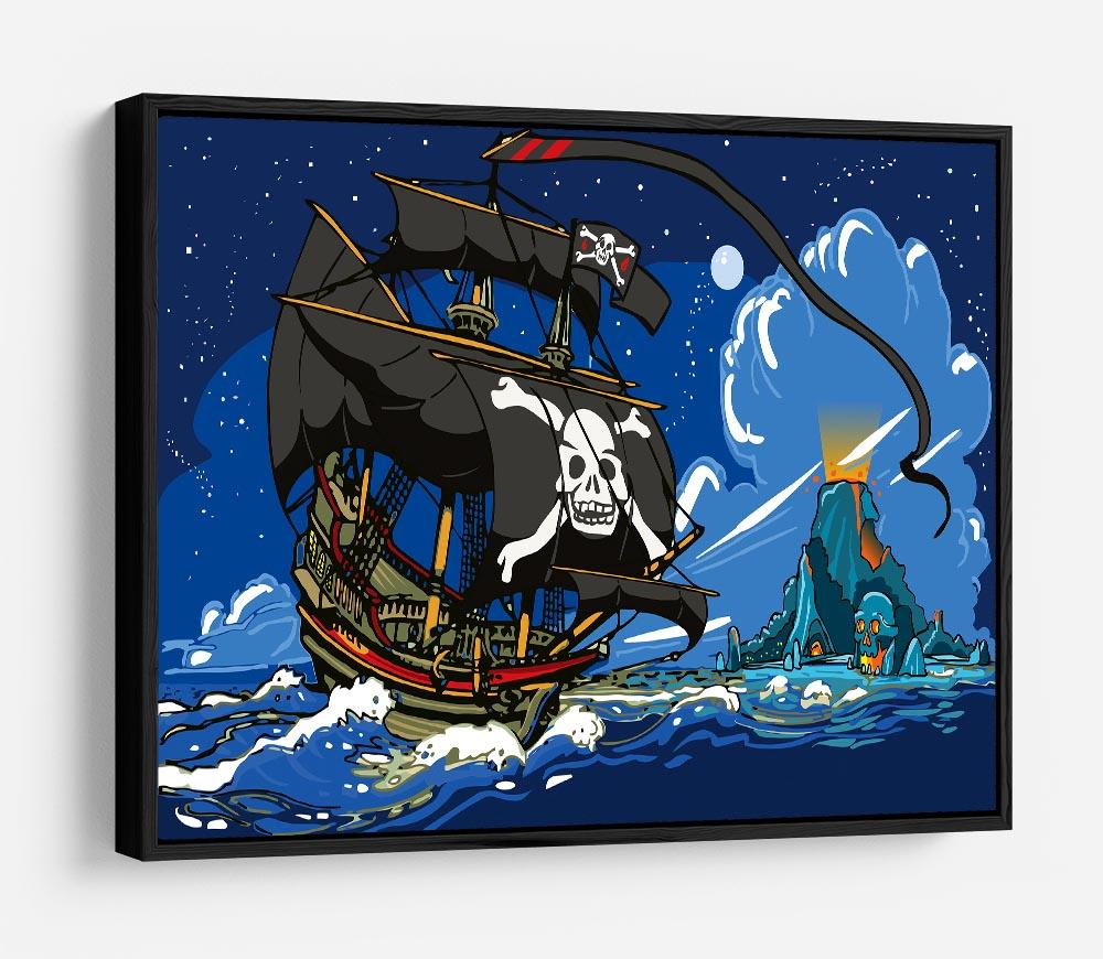 Adventure Time Pirate Ship Sailing HD Metal Print