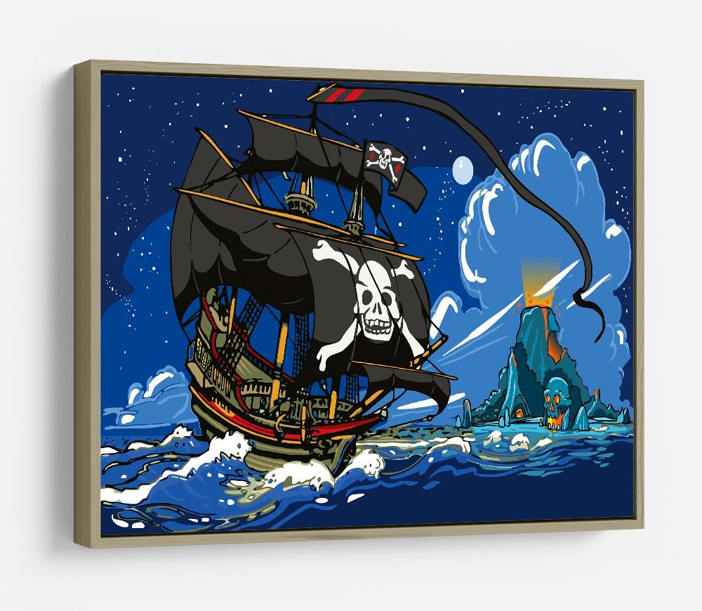 Adventure Time Pirate Ship Sailing HD Metal Print