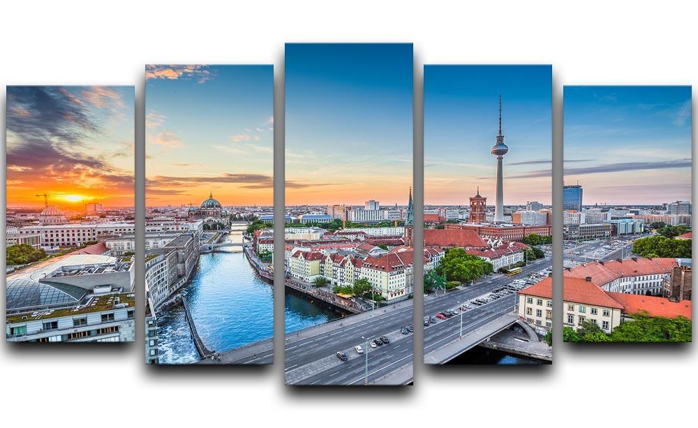 Aerial view of Berlin skyline 5 Split Panel Canvas  - Canvas Art Rocks - 1