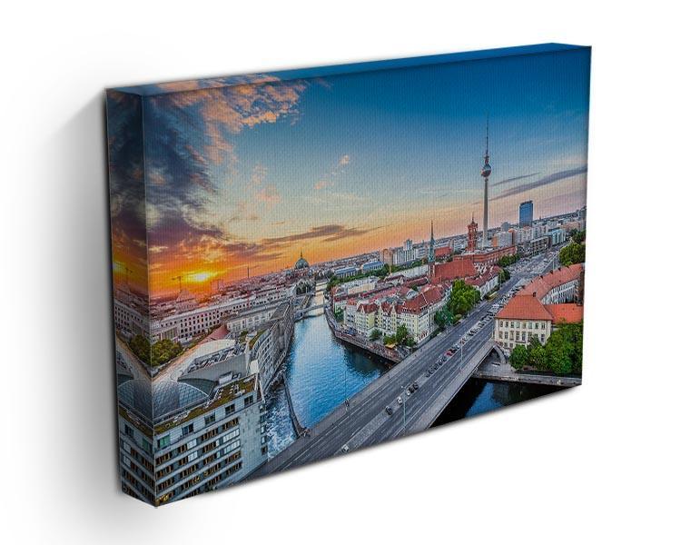 Aerial view of Berlin skyline Canvas Print or Poster - Canvas Art Rocks - 3
