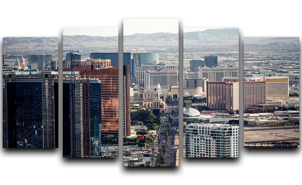 Aerial view of Las Vegas 5 Split Panel Canvas  - Canvas Art Rocks - 1