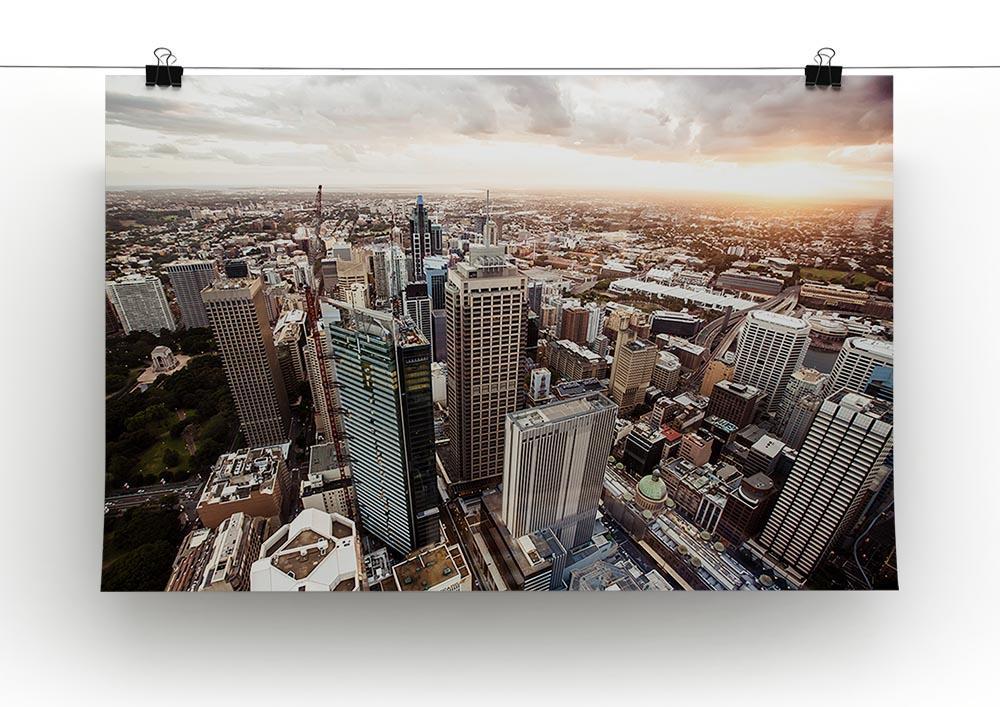 Aerial view of downtown Sydney at sunset Canvas Print or Poster - Canvas Art Rocks - 2