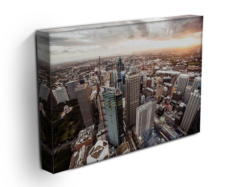Aerial view of downtown Sydney at sunset Canvas Print or Poster - Canvas Art Rocks - 3
