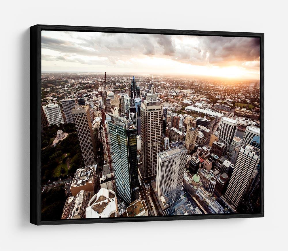 Aerial view of downtown Sydney at sunset HD Metal Print