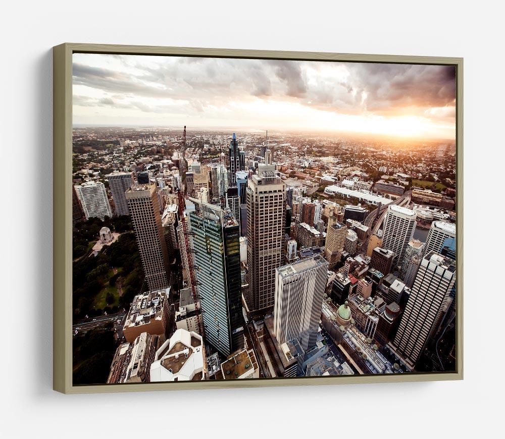 Aerial view of downtown Sydney at sunset HD Metal Print