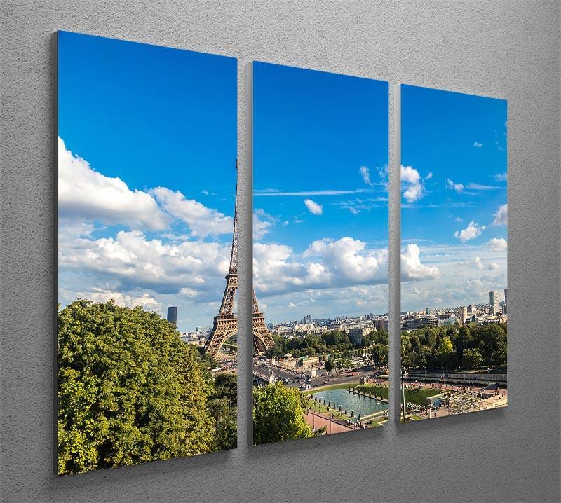 Aerial view of the Eiffel Tower 3 Split Panel Canvas Print - Canvas Art Rocks - 2