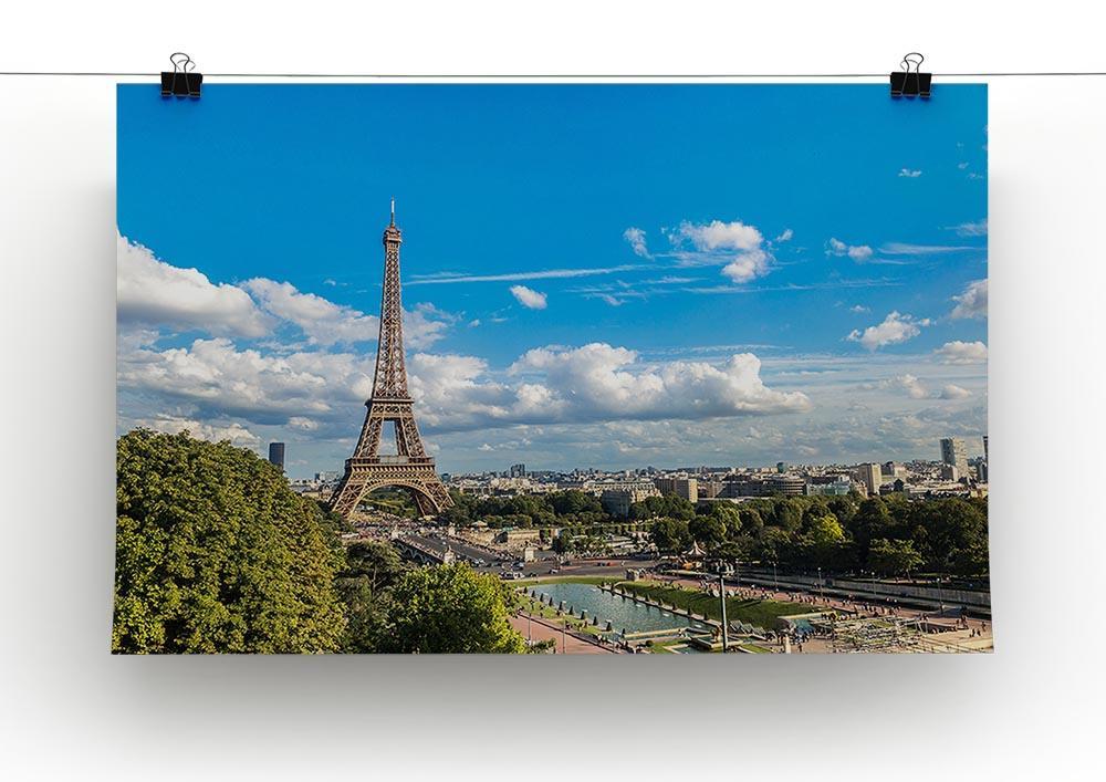 Aerial view of the Eiffel Tower Canvas Print or Poster - Canvas Art Rocks - 2