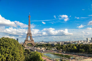 Aerial view of the Eiffel Tower Wall Mural Wallpaper - Canvas Art Rocks - 1