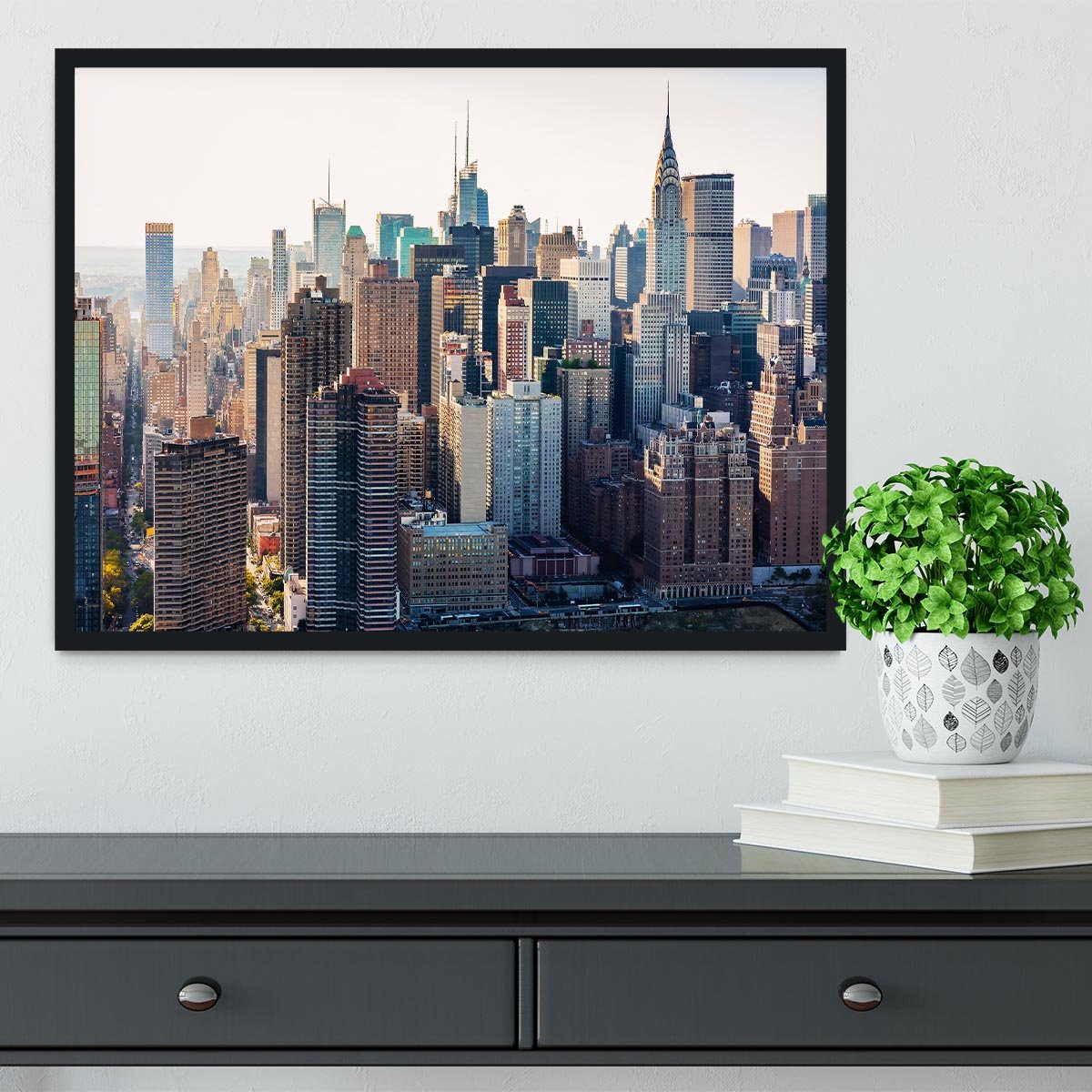 Aerial view of the New York City Framed Print - Canvas Art Rocks - 2