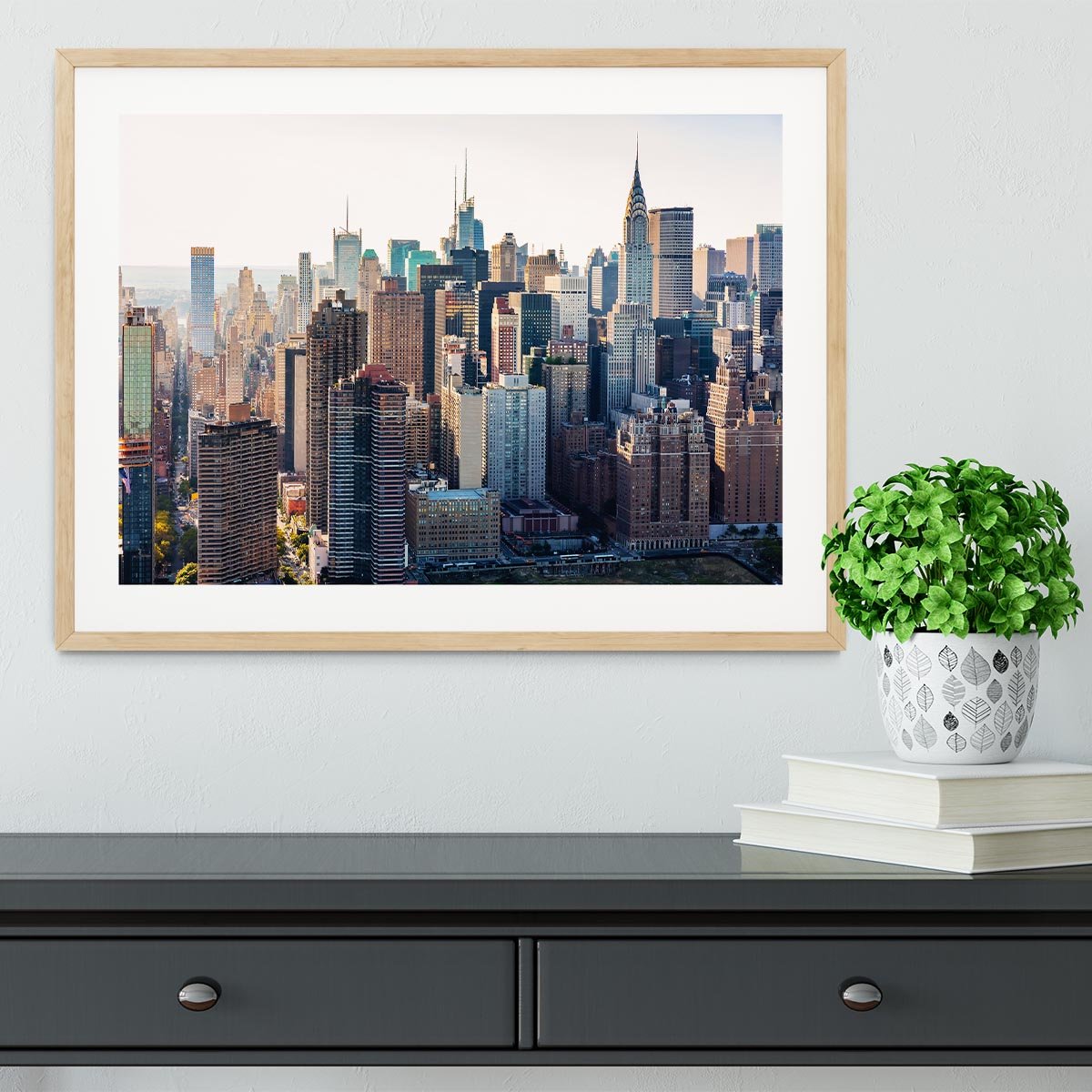 Aerial view of the New York City Framed Print - Canvas Art Rocks - 3