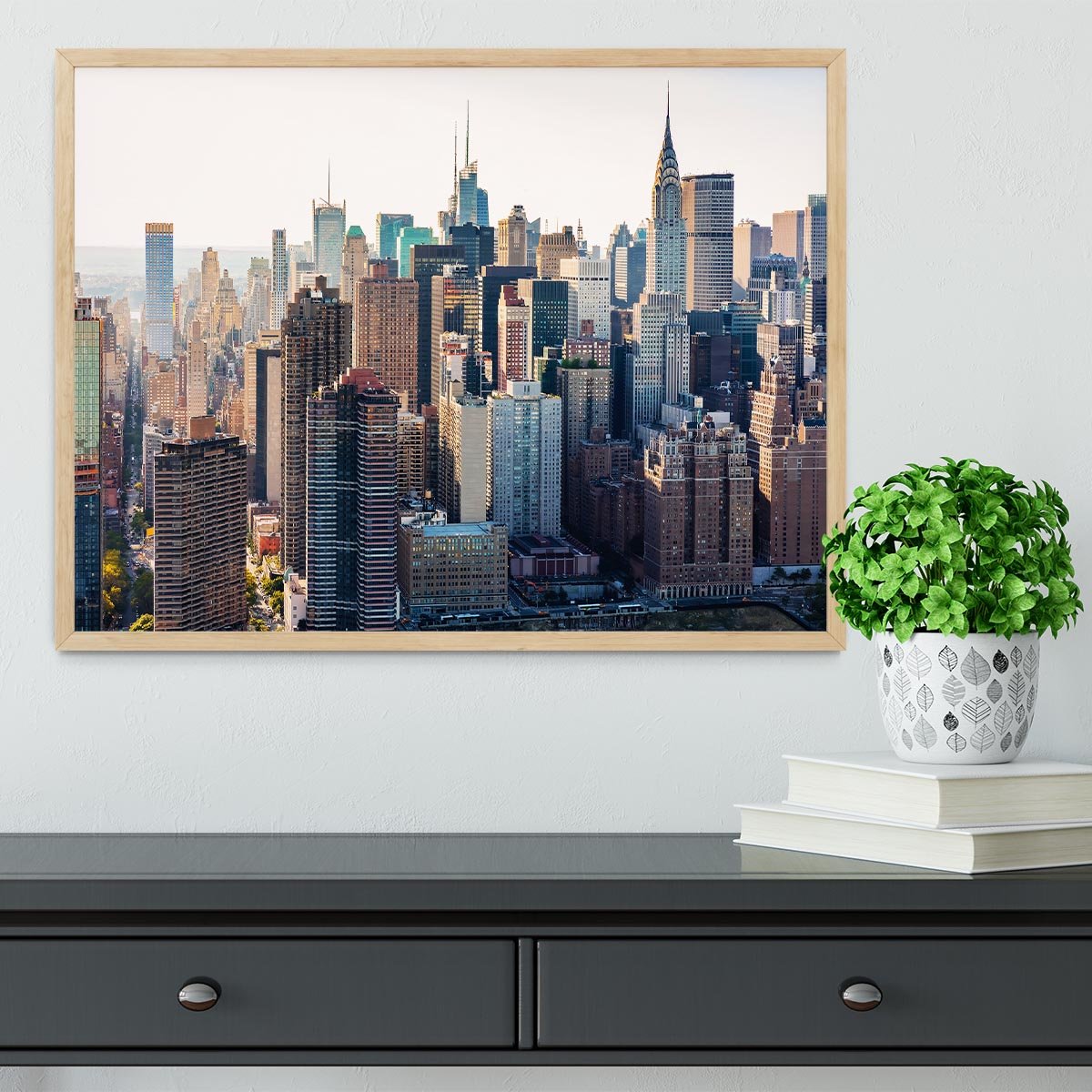 Aerial view of the New York City Framed Print - Canvas Art Rocks - 4