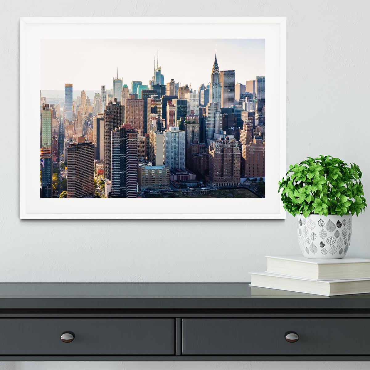 Aerial view of the New York City Framed Print - Canvas Art Rocks - 5