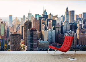 Aerial view of the New York City Wall Mural Wallpaper - Canvas Art Rocks - 2