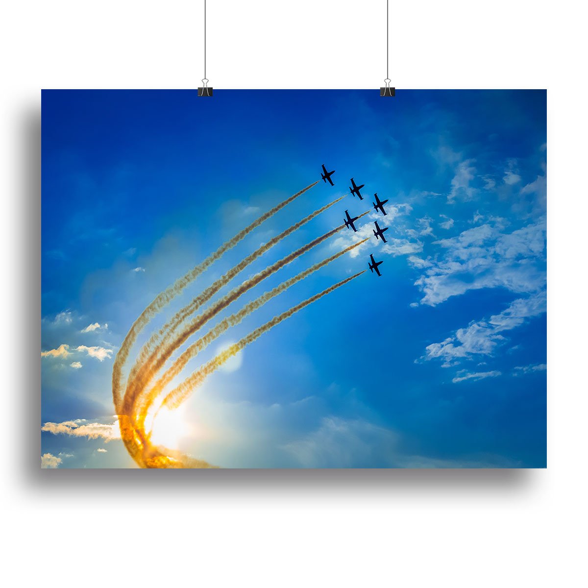 Aerobatic team performs flight Canvas Print or Poster