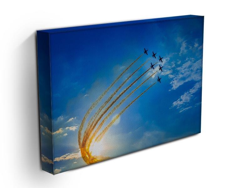Aerobatic team performs flight Canvas Print or Poster - Canvas Art Rocks - 3