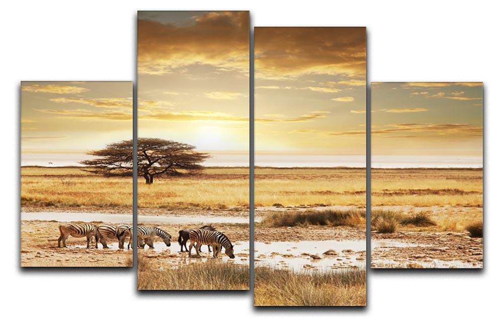 African safari 4 Split Panel Canvas - Canvas Art Rocks - 1